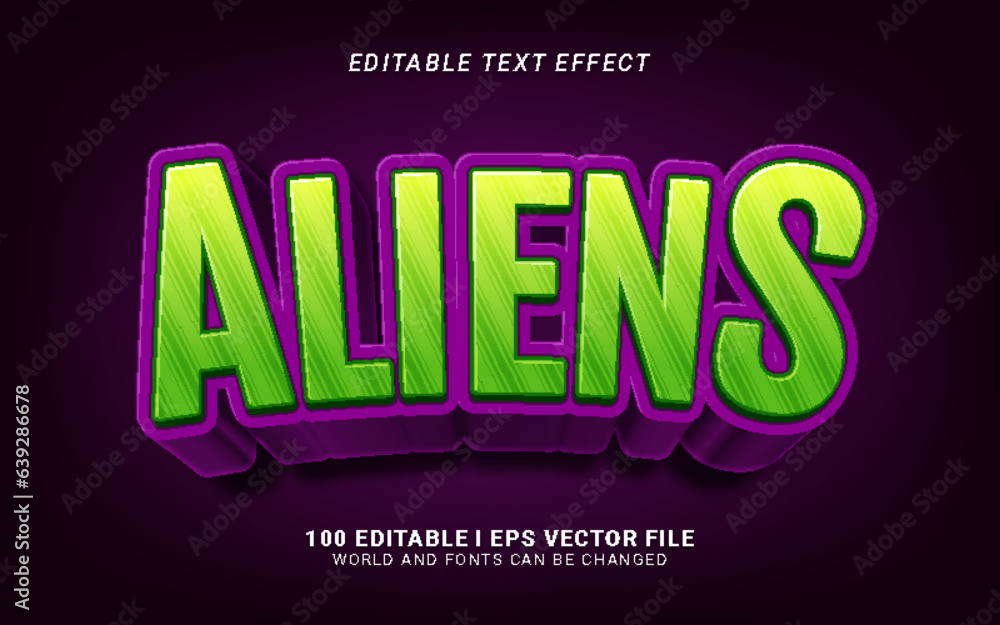 aliens text effect
