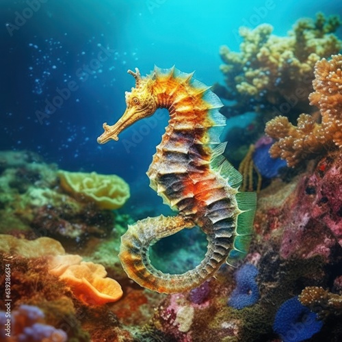 Seahorse underwater
