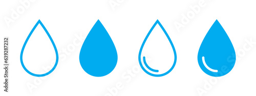 Water drop icon set