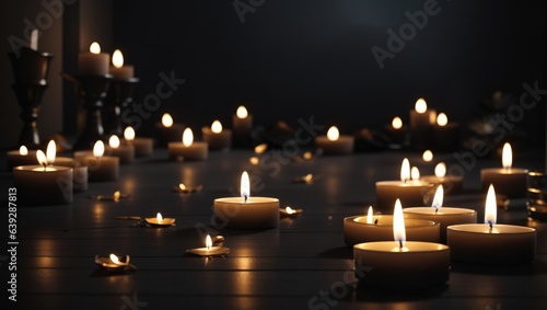 "Candles of Remembrance: A Serene Tribute for a Deepest Sympathy Card"