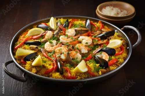 Classic Spanish Paella Dish