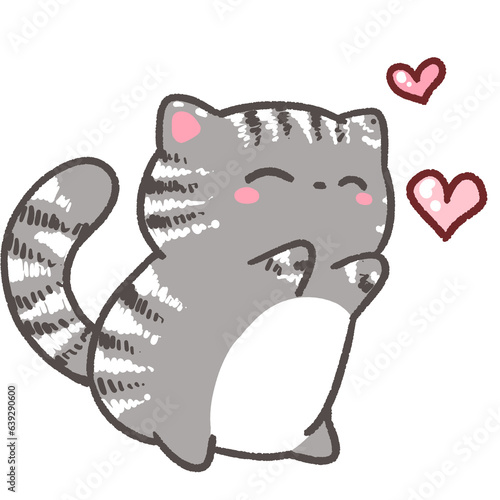 Tabby cat love you