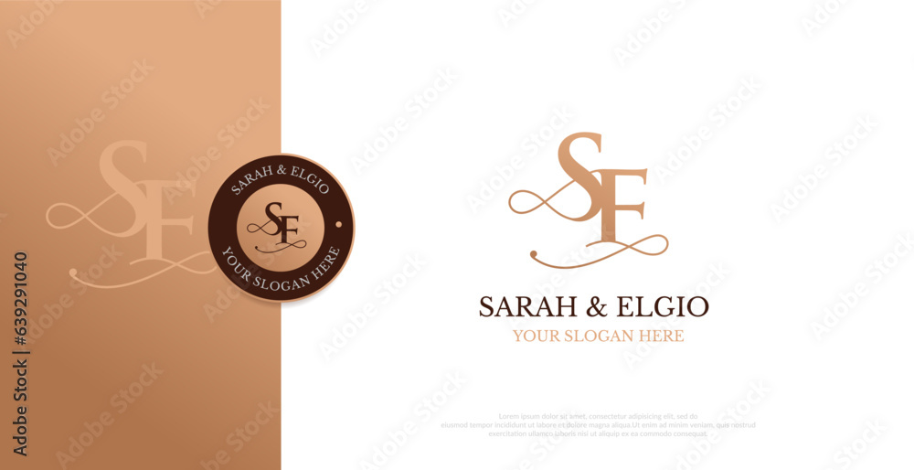 Wedding Logo Initial SE Logo Design Vector