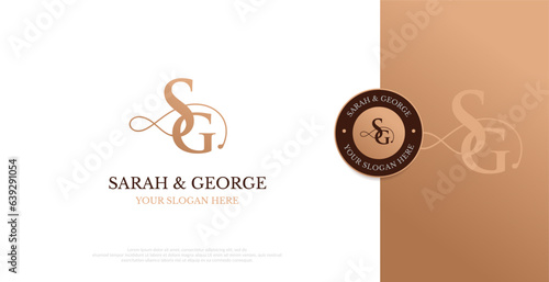 Wedding Logo Initial SG Logo Design Vector