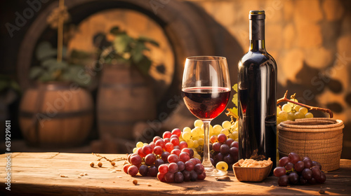Grapes harvest in vineyard in the box. Farmers harvesting grape. Wine making concept.
