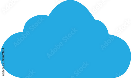 blue Cloud icon in trendy flat style isolated on white background. Cloud web icon. Cloud symbol for your web site design, logo, app, UI. Cloud shapes design . Data technology icon .