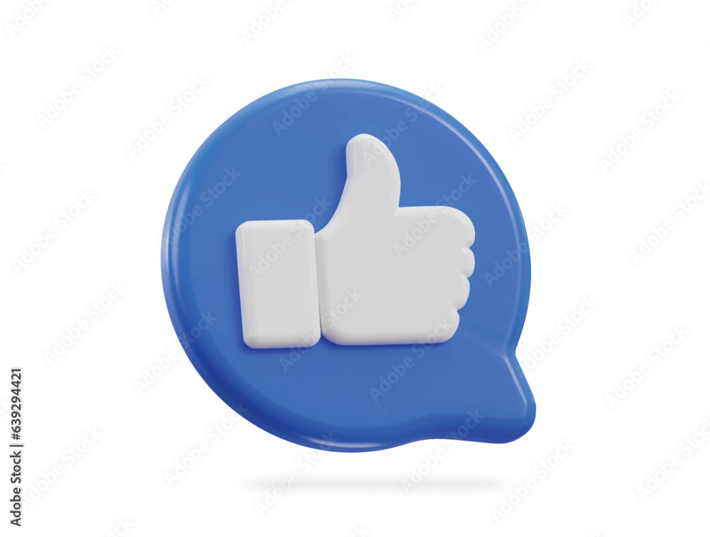 3d thumbs up social media like icon vector illustration 3d thumbs up social media like icon vector illustration