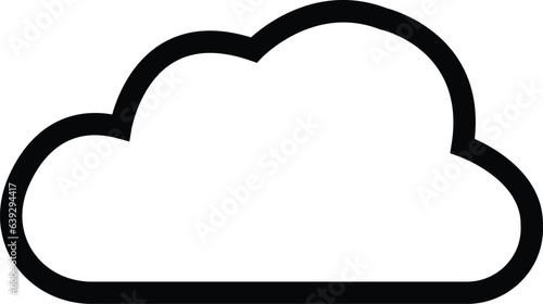 line Cloud icon in trendy flat style isolated on white background. Cloud web icon. Cloud symbol for your web site design, logo, app, UI. Cloud shapes design . Data technology icon.