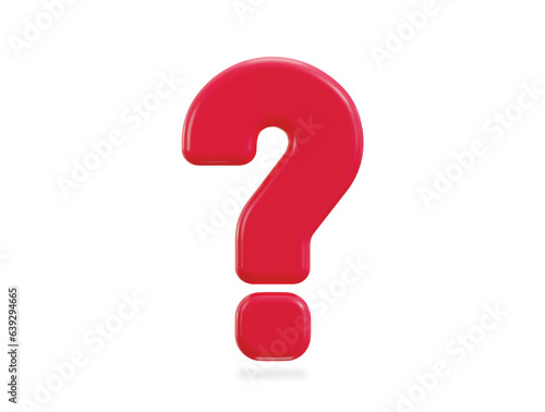 3d question mark icon vector illustration