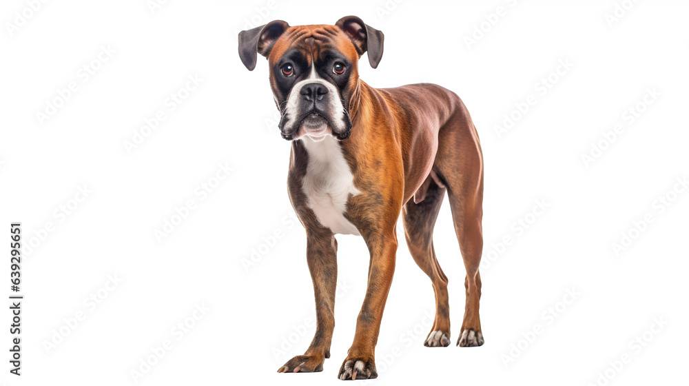 Chien boxer en transparence, sans background Chien boxer en transparence, sans background