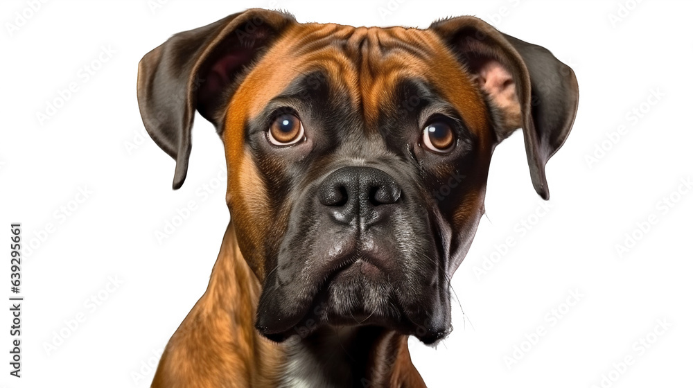 Chien boxer en transparence, sans background Chien boxer en transparence, sans background