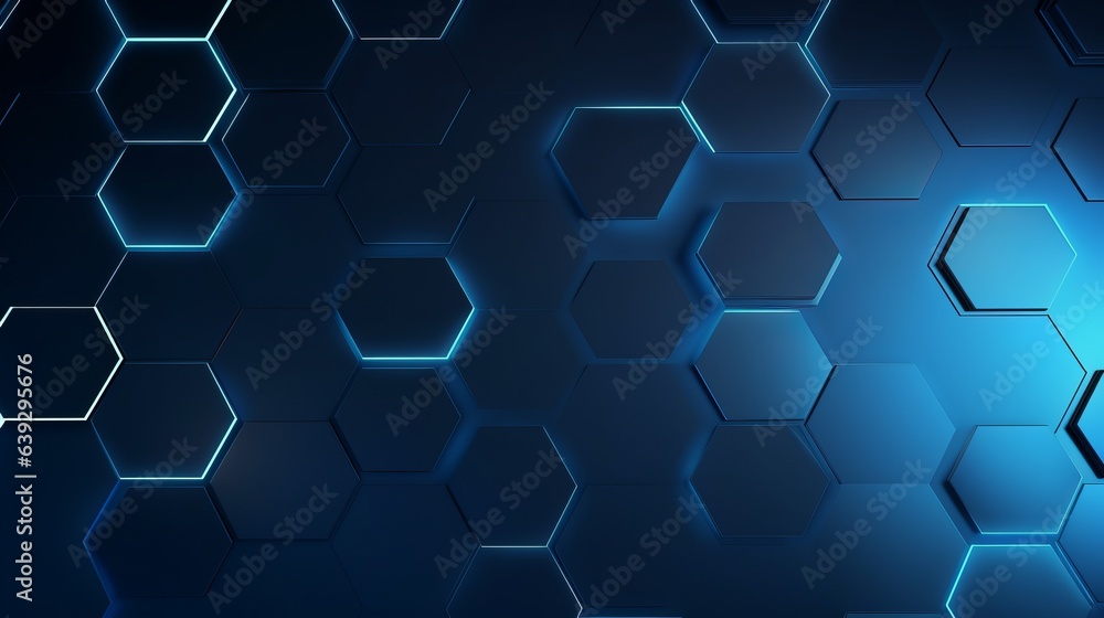 Geometric abstract background with hexagonal elements. Generative AI Geometric abstract background with hexagonal elements. Generative AI