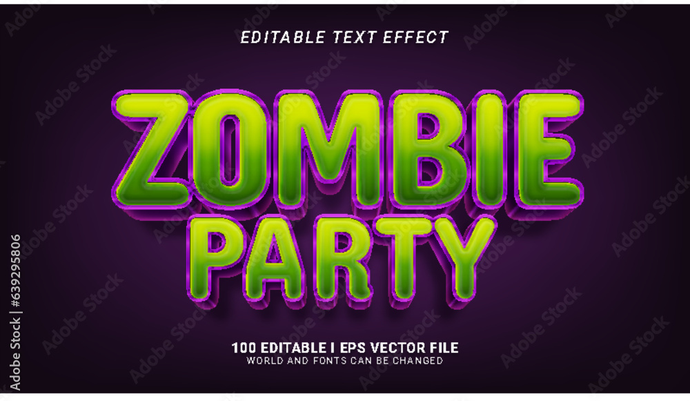 zombie party editable text effect zombie party editable text effect