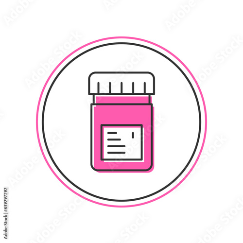 Filled outline Biologically active additives icon isolated on white background. Vector