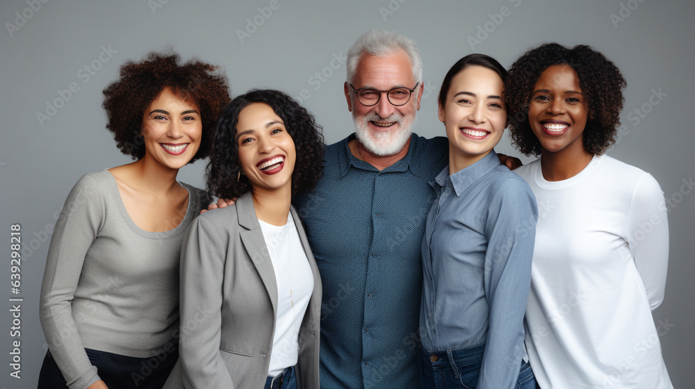 Office worker group cute smiles, teamwork leads success, success, cheerfulness, fun at work. Office worker group cute smiles, teamwork leads success, success, cheerfulness, fun at work.