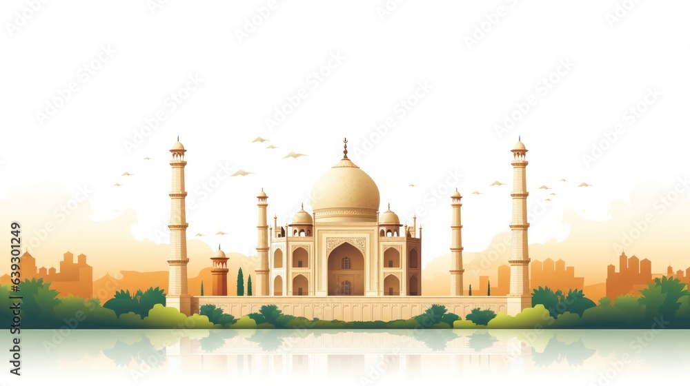 Fototapeta premium Design template for taj mahal