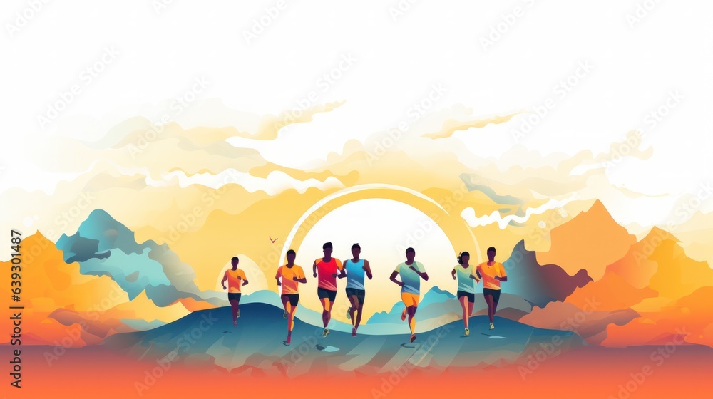 Naklejka premium Design template for runners