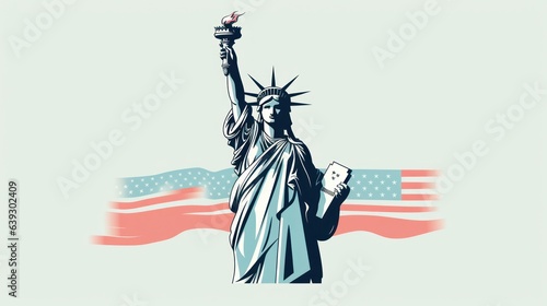 Design template of statue of Liberty