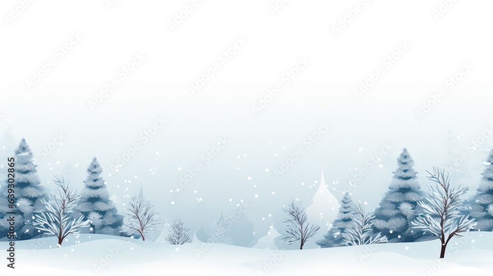 Fototapeta premium Design template for winter landscape