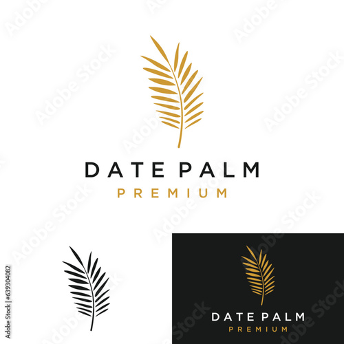 Premium and luxury palm leaf summer tropical therapy botanical logo template design.