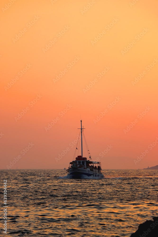 Sailing boat and beautiful sunset in Vela Luka, on island Korcula, Croatia. Sailing boat and beautiful sunset in Vela Luka, on island Korcula, Croatia.