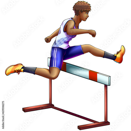 Hurdle runner photo