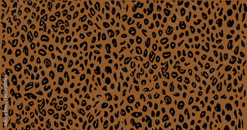 Seamless cheetah skin print pattern. Round motif texture design of leopard, cheetah. Leopard print for fabric