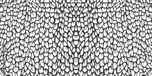 A dragon scale pattern that resembles an arrangement of leaves and hard rocks. Animal skin texture