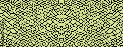 Snakeskin stripe pattern. Green tree snakeskin design. Snake scale texture for fashion design