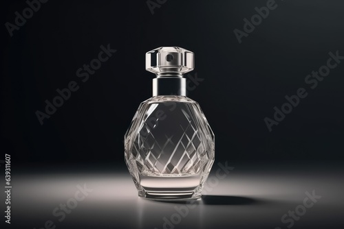 generic luxury glass or crystal perfume mockup bottle