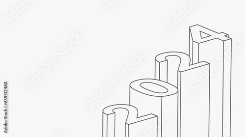 2024 contour design, steps up the stairs on a white background