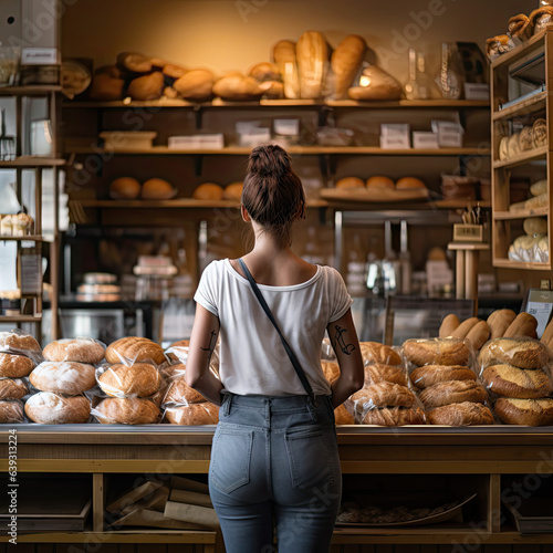 Person working in a bakery photo