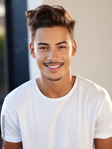 Attractive young man wearin...