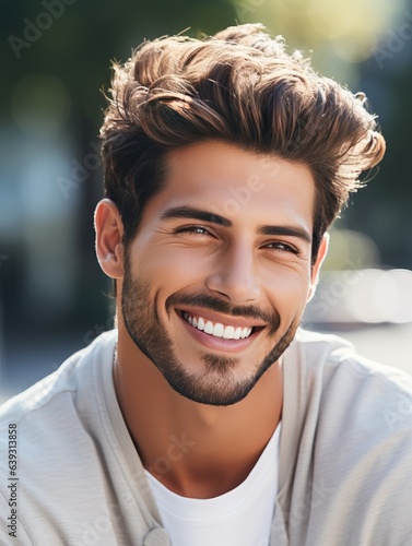 Attractive young man wearin...