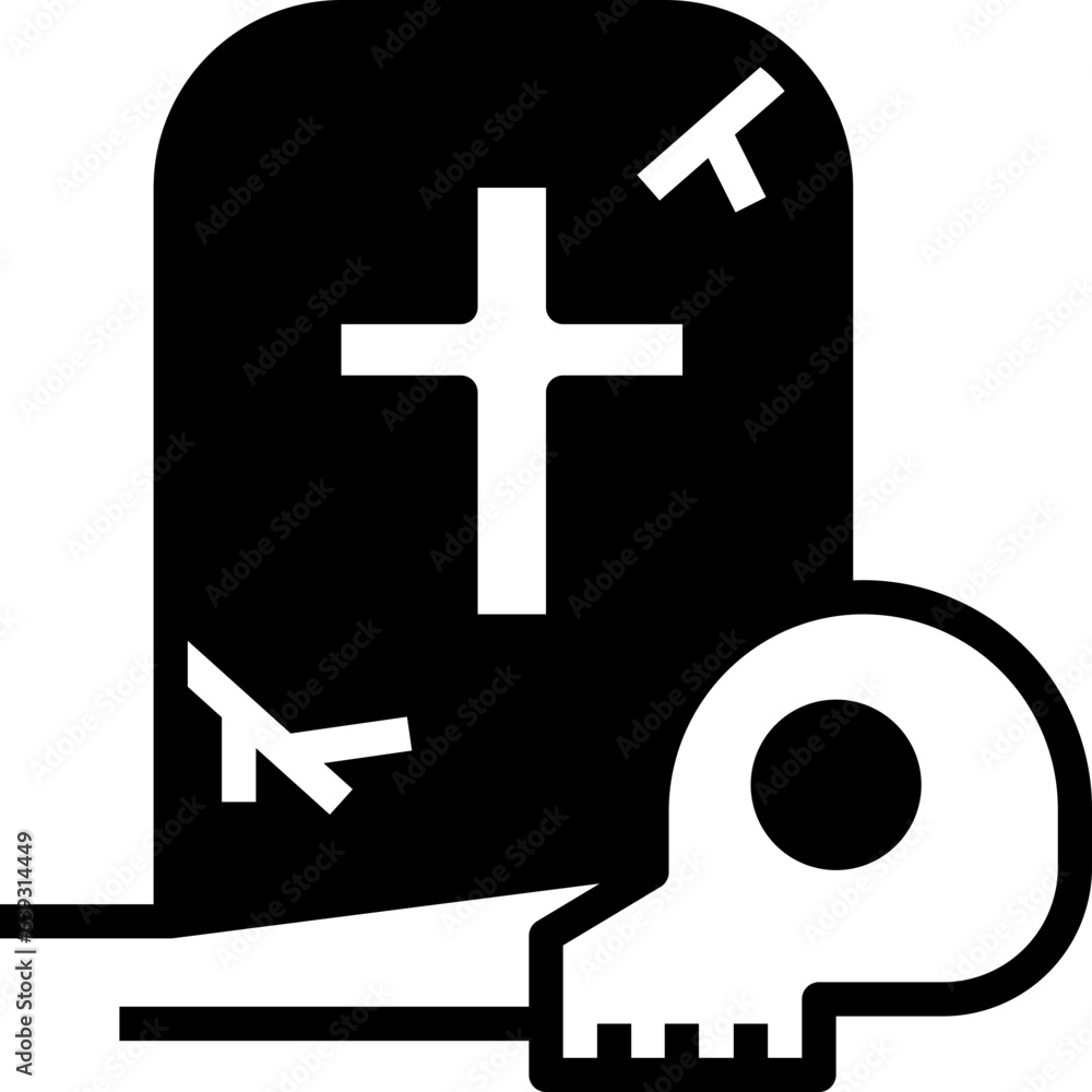 Obraz premium Graveyard. glyph icon design