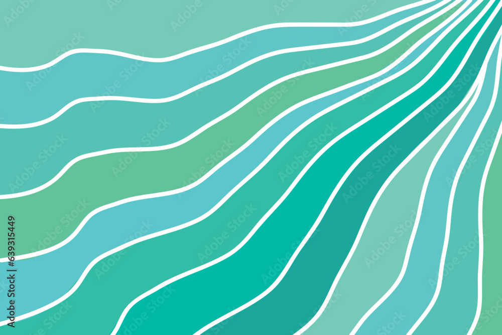 Fototapeta premium Blue river ocean wave layer vector background illustration