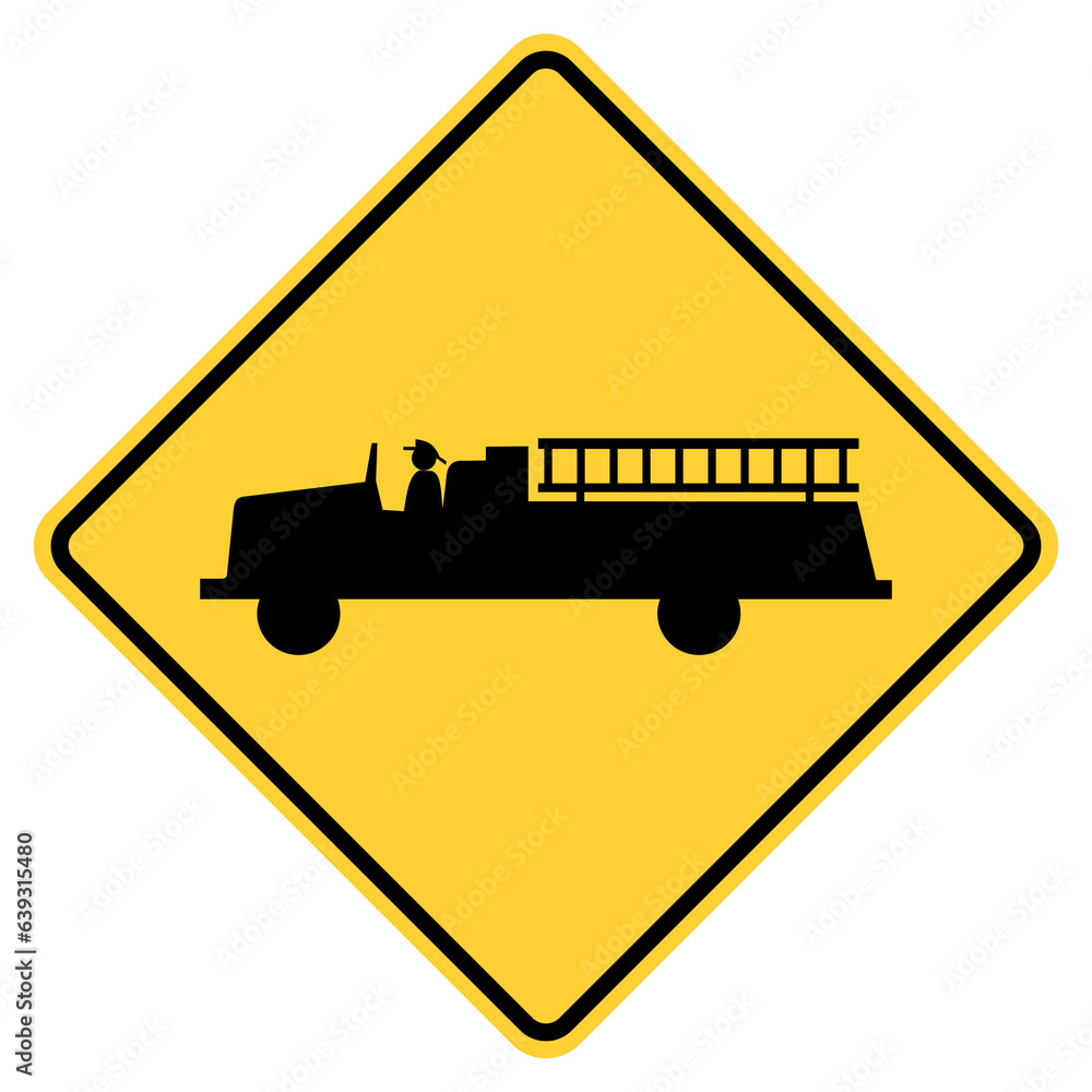 Transparent PNG of Vector graphic of a usa Emergency Vehicle Exit Ahead ...