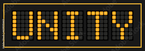 Orange color led banner in word unity on black background