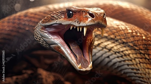 Intriguing Snake Image. Unveil the Power of an Angry Serpent's Hiss in Stunning Detail