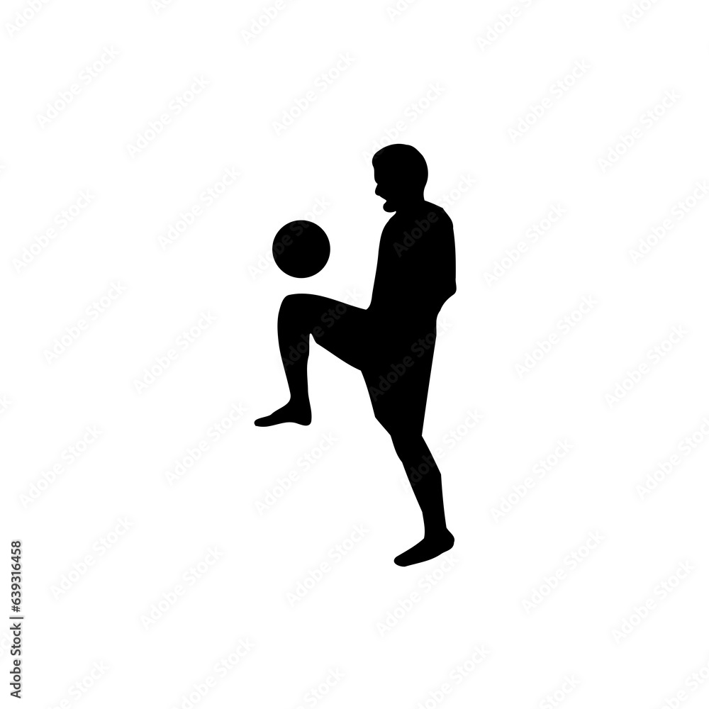 silhouette of a football player