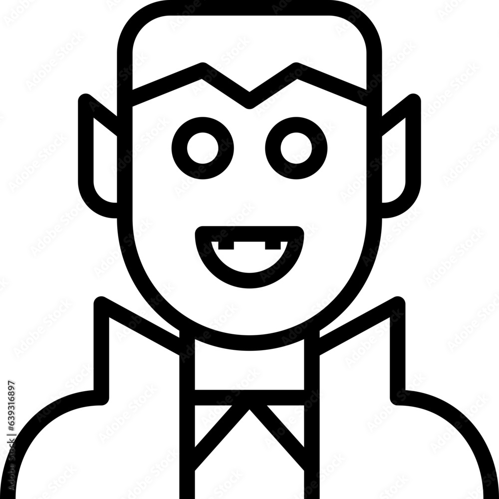 Dracula. outline icon design Dracula. outline icon design