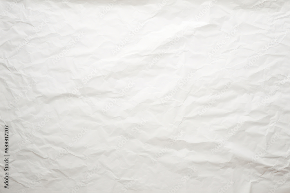 Artistic Texture for Design: Crumpled White Paper Background
