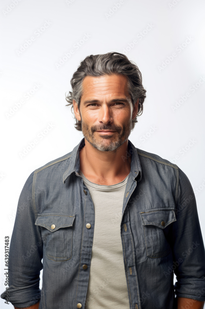 Smiling handsome and confident man portrait isolated on white Smiling handsome and confident man portrait isolated on white