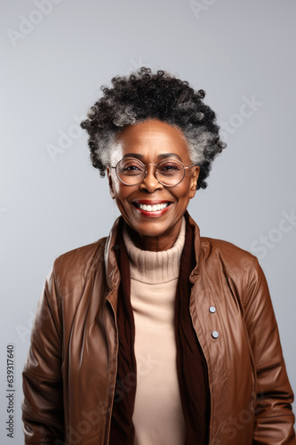Senior smiling african-american woman portrait