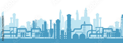 factory line manufacturing industrial plant silhouette background