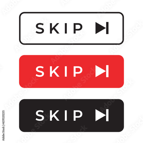 Skip icon symbol next template vector