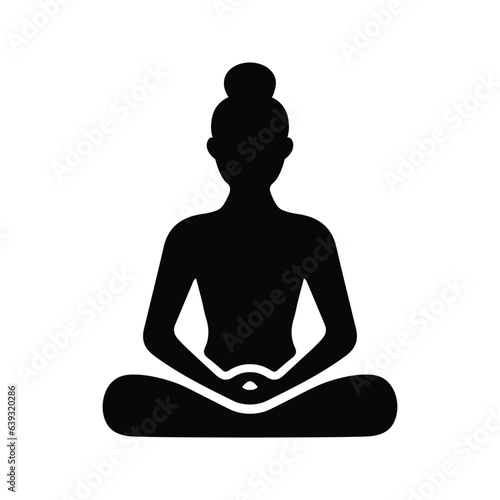 Meditation, yoga icon
