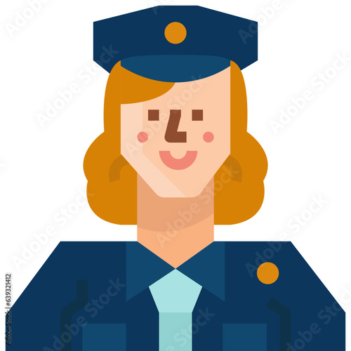 Policewoman .flat icon design