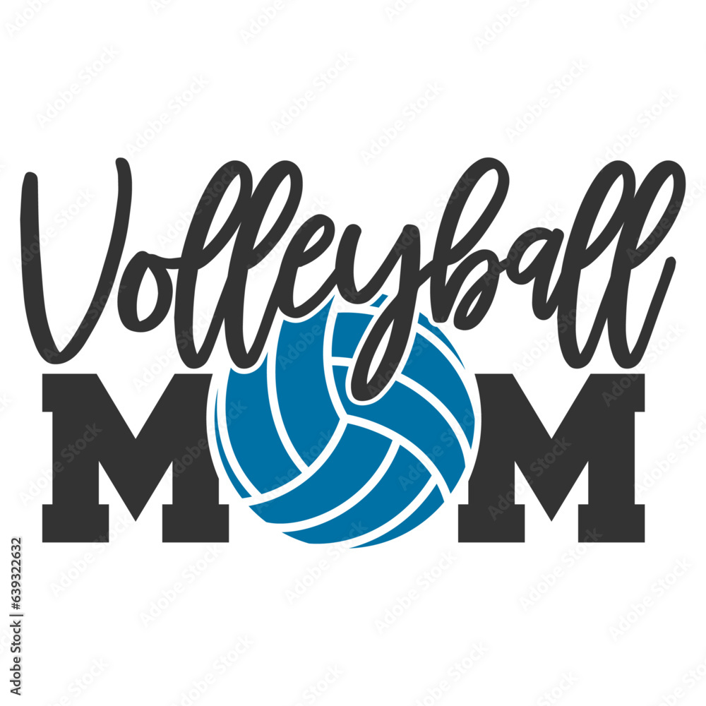 Volleyball Mom - Volleyball Illustration Volleyball Mom - Volleyball Illustration