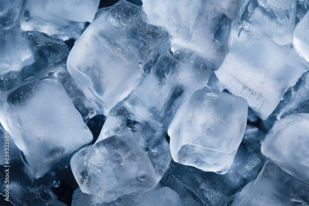 Fototapeta premium Chilled Elegance: Close-Up of Cocktail Ice